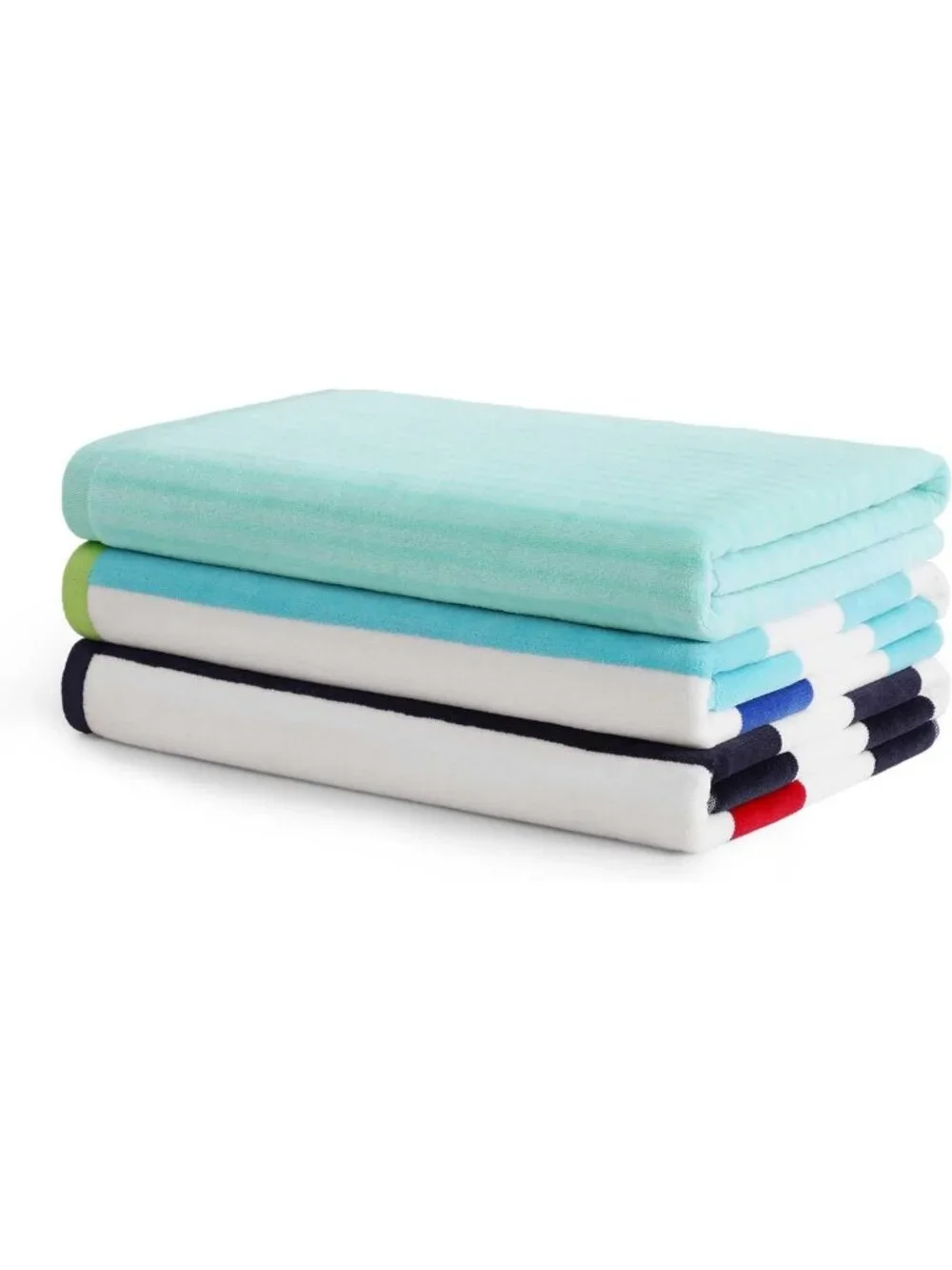 Oversized Cotton Velour Beach Towel Set - 2 Pack, Perfect for Summer Fun!
